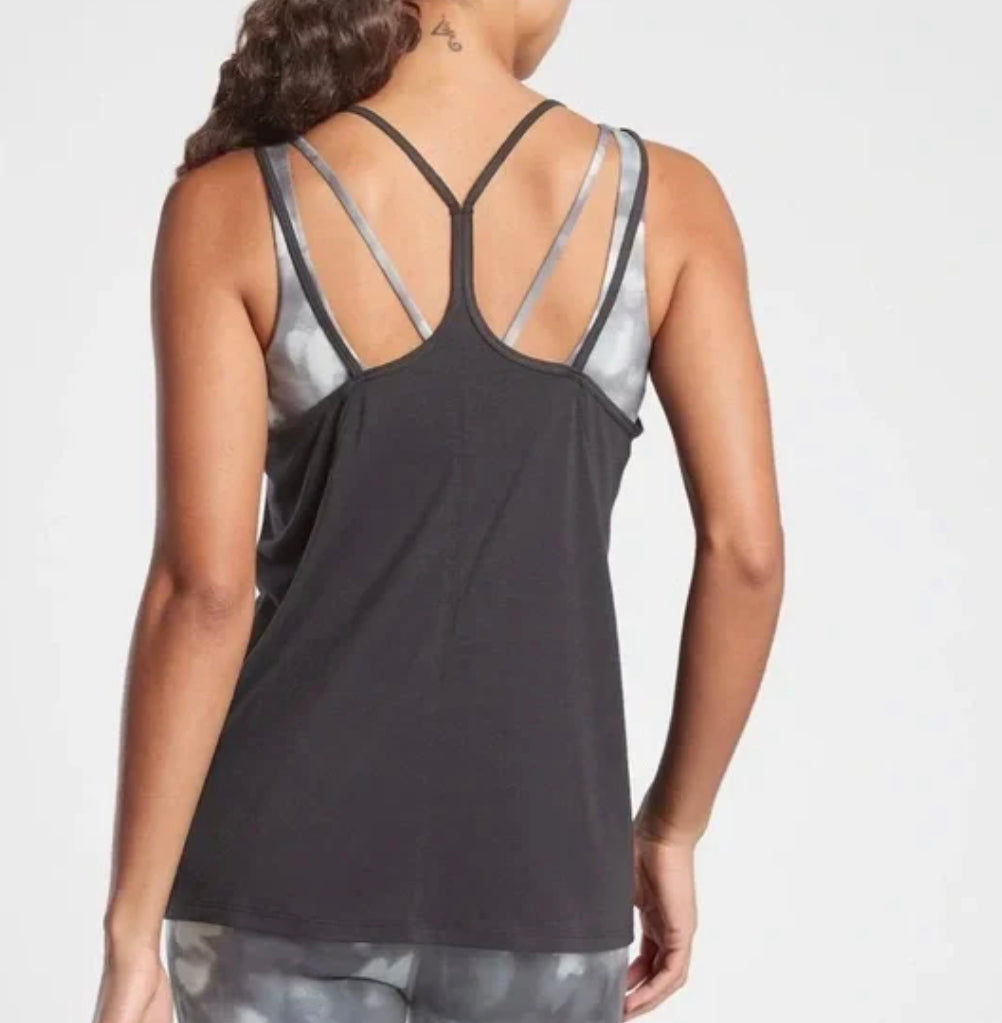 ATHLETA Posture Essence Tank, Black Small, NEW!(A2)