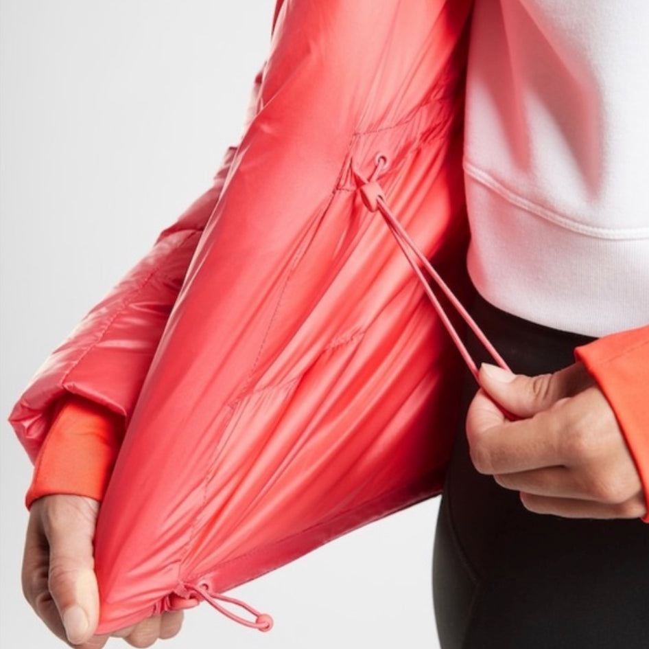 ATHLETA Lofty Down Jacket, Coral (NEW) XS B5