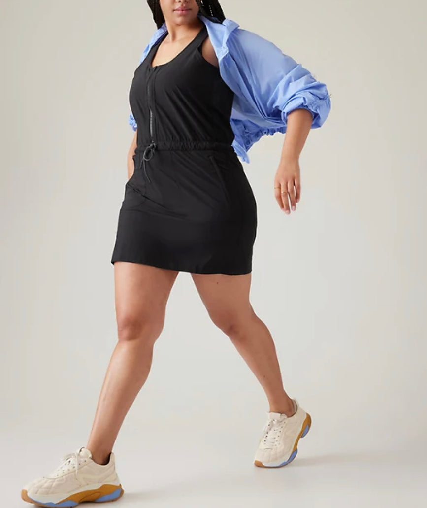 ATHLETA Expedition Dress, Black, 6 NWT! B11