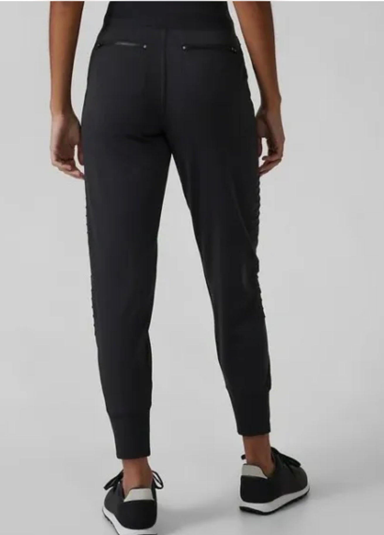 ATHLETA Venice Moto Joggers, Large Black NEW! A6