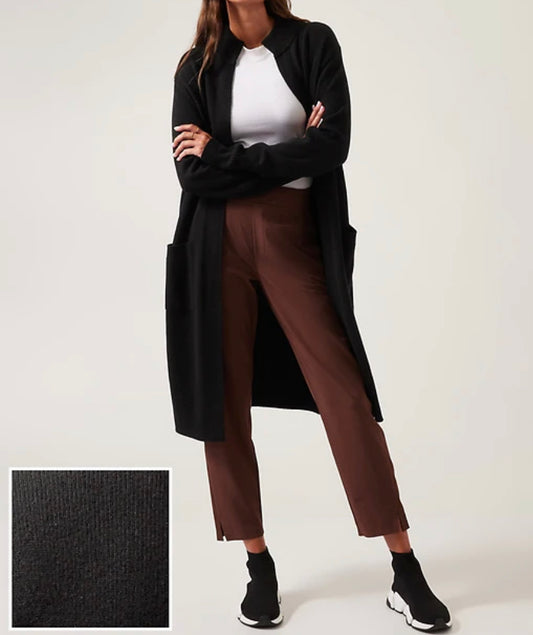 ATHLETA Spirit Refined Wool Cashmere Wrap, Black, XS NEW! B6