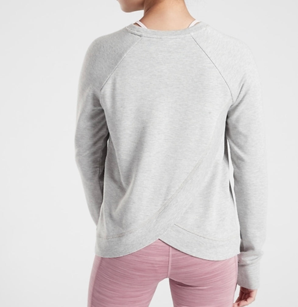 ATHLETA GIRL Cozy Cross Your Fingers Sweatshirt, Heather Grey