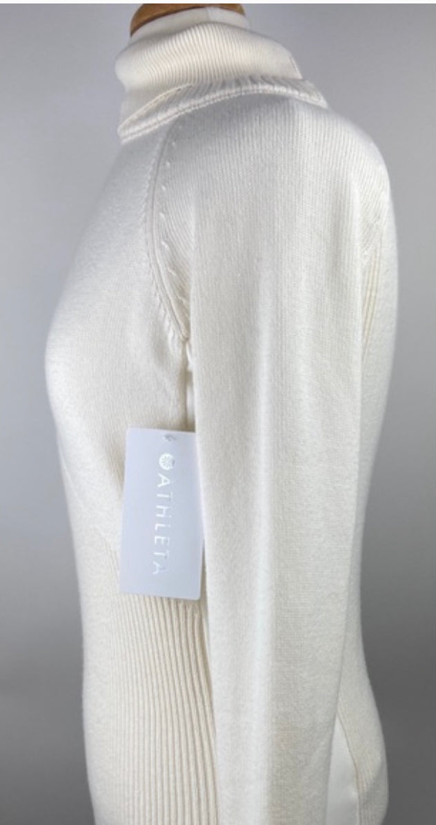 ATHLETA Mesa Hybrid Turtleneck Sweater, Merino Blend, Large New! B1