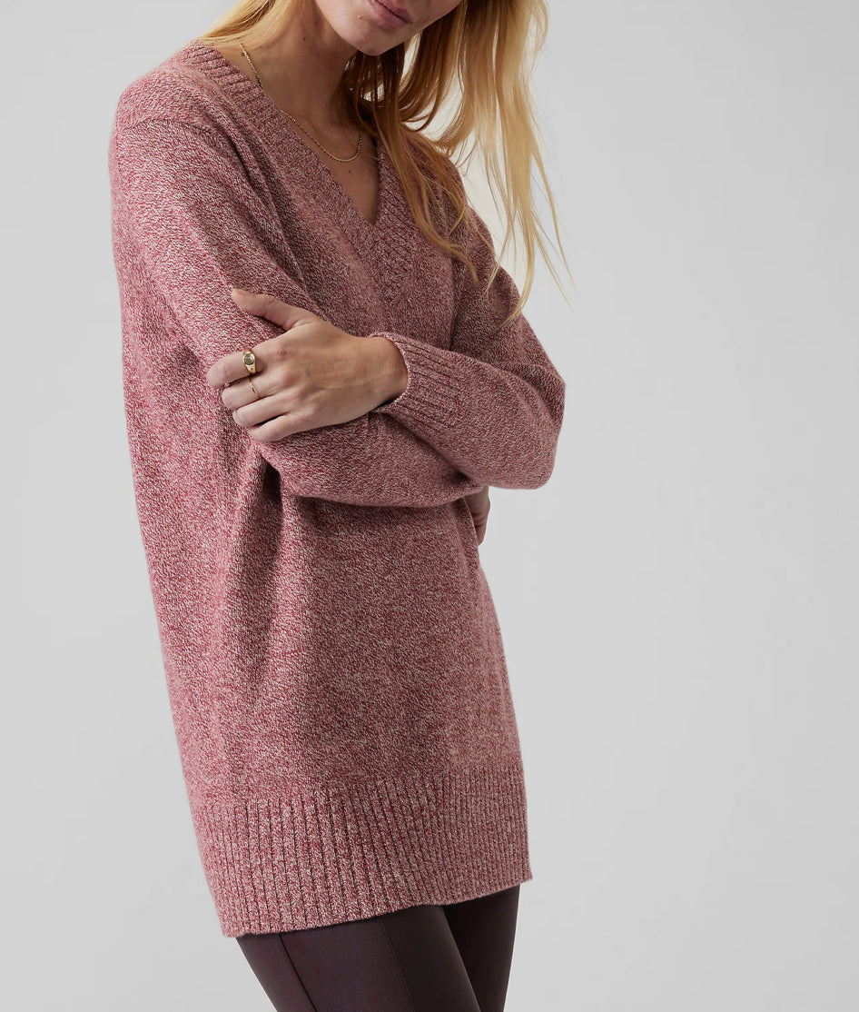 ATHLETA Vital V-Neck Cashmere Tunic, XS, New! B1