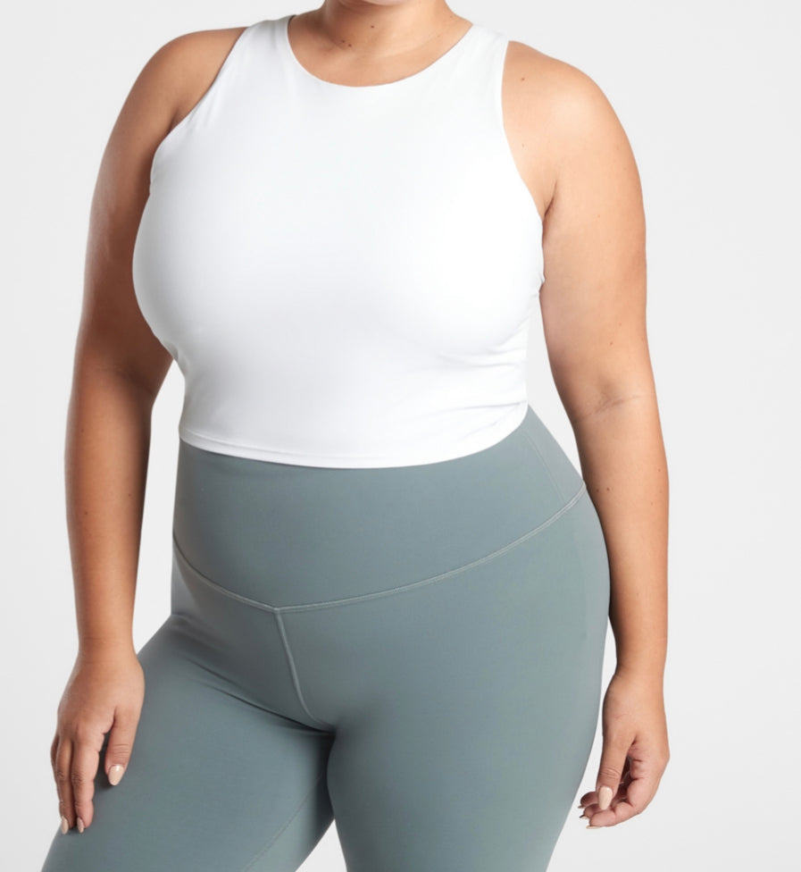 ATHLETA Conscious Crop In Powervita A-C White Medium  A11