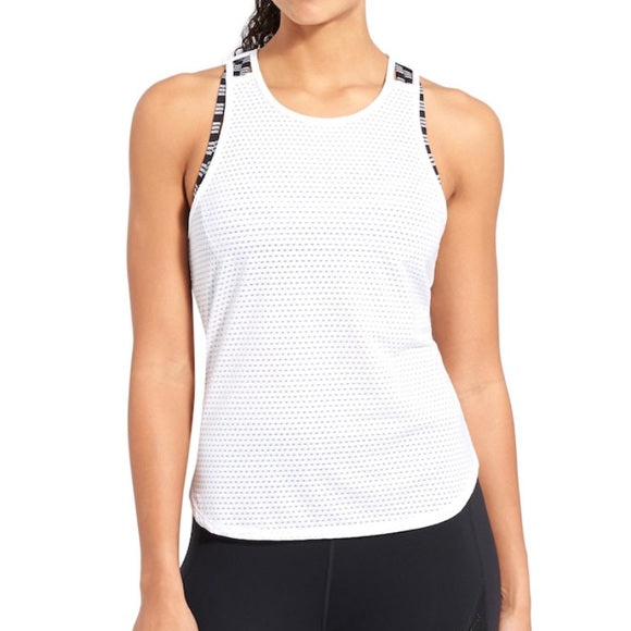 ATHLETA Mesh Chi Tank, Bright White – Activejoyboutique