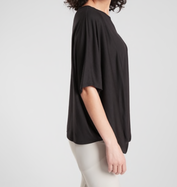 ATHLETA Dolman Tee, Black, Small New! A4
