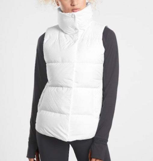 ATHLETA Downtown Vest White NEW! Large! B4