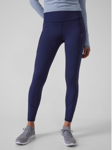 ATHLETA Rainier Tights, Dress Blue, 2X New! B10