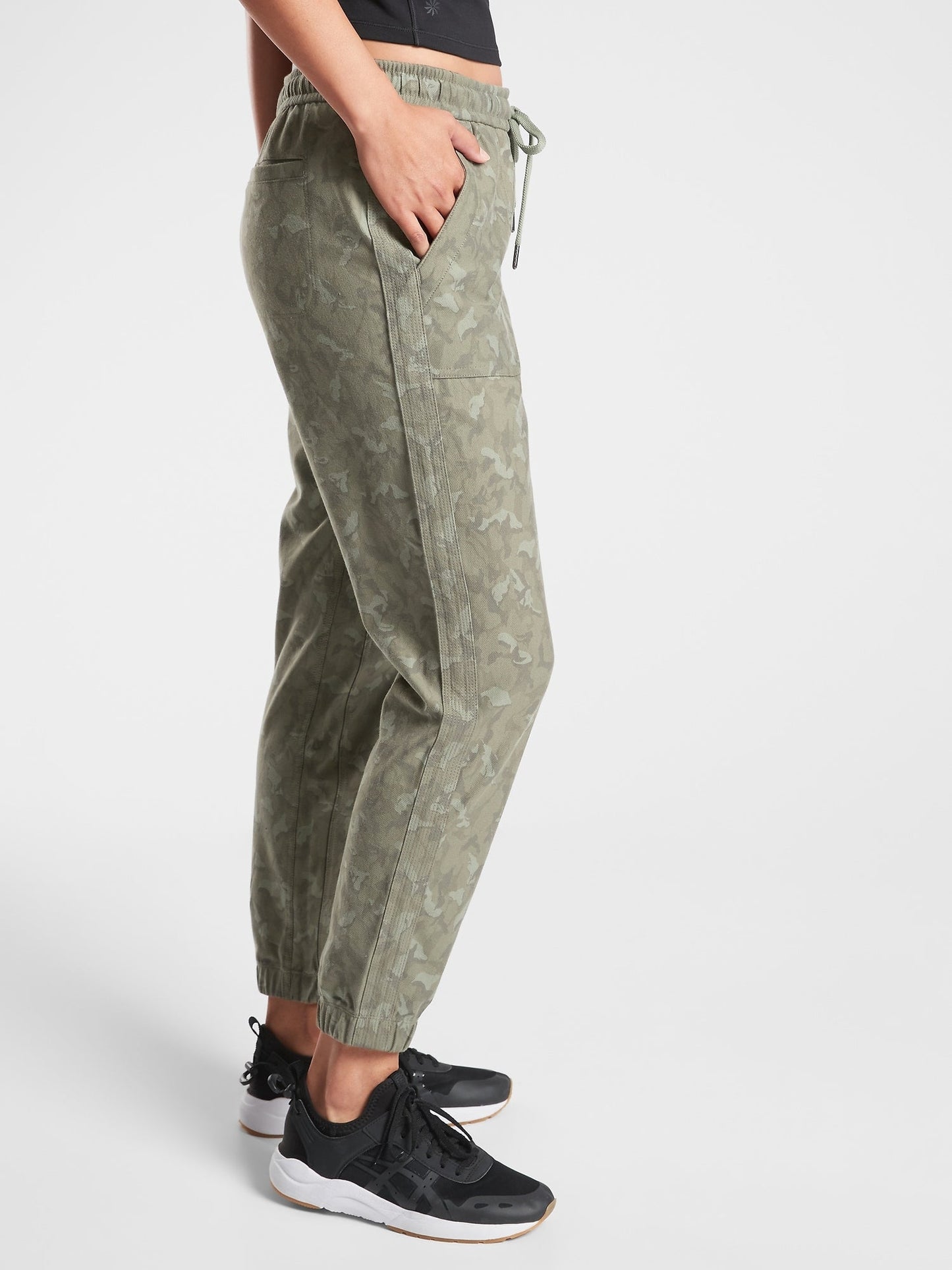 ATHLETA Farallon Jogger, Printed Laurel Olive, 4 NEW! A8