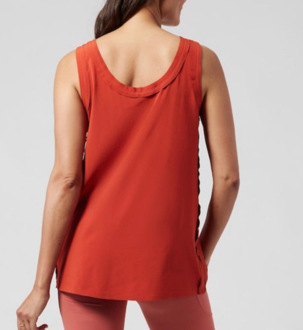 ATHLETA Featherweight Stretch Tank, Rust Small NEW! A3