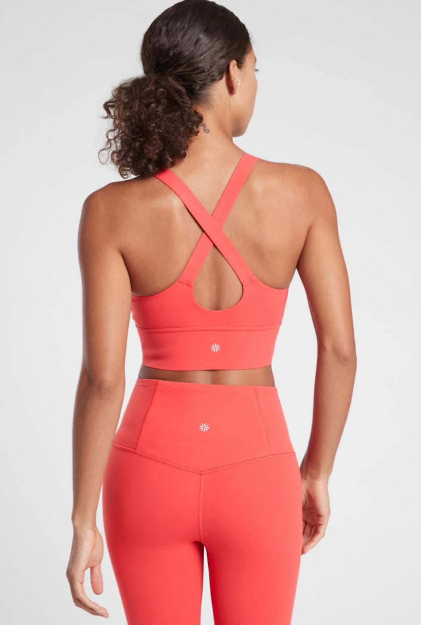 ATHLETA Warrior Long Line Bra In Powervita A-C