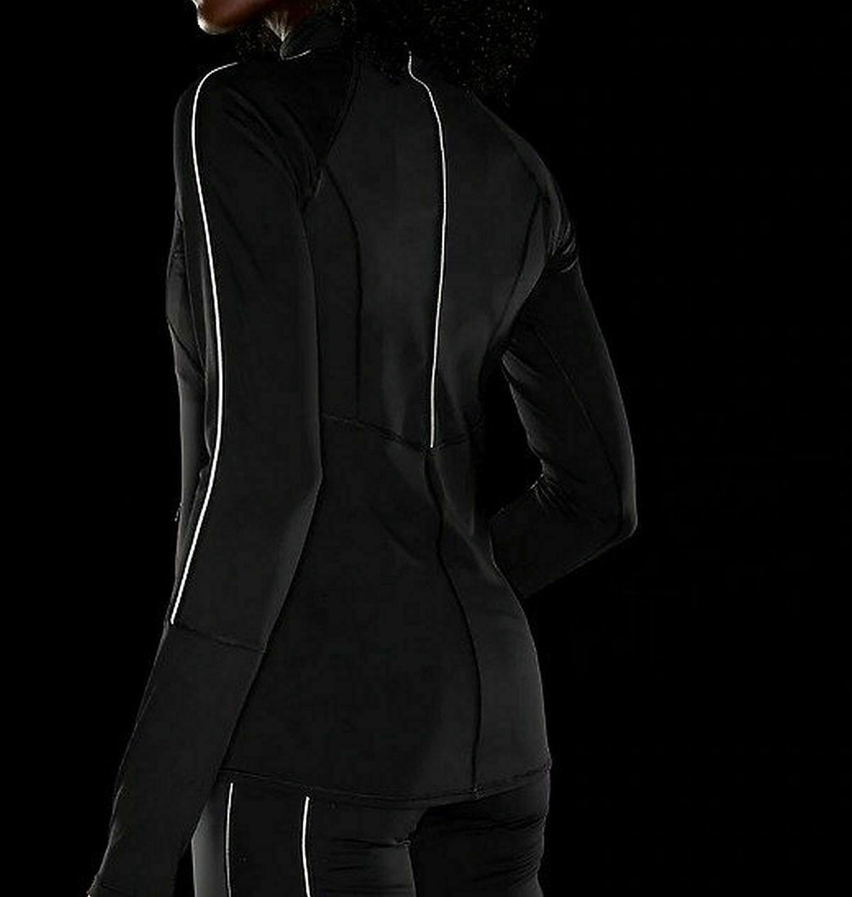 ATHLETA Eclipse Half Zip, Reflective Black, Small New! B12