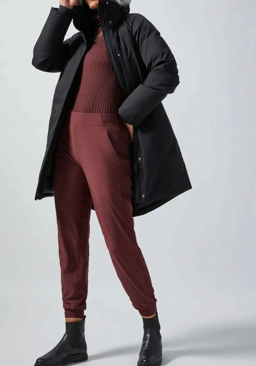 ATHLETA Brooklyn Lined Textured Jogger (NEW) 12