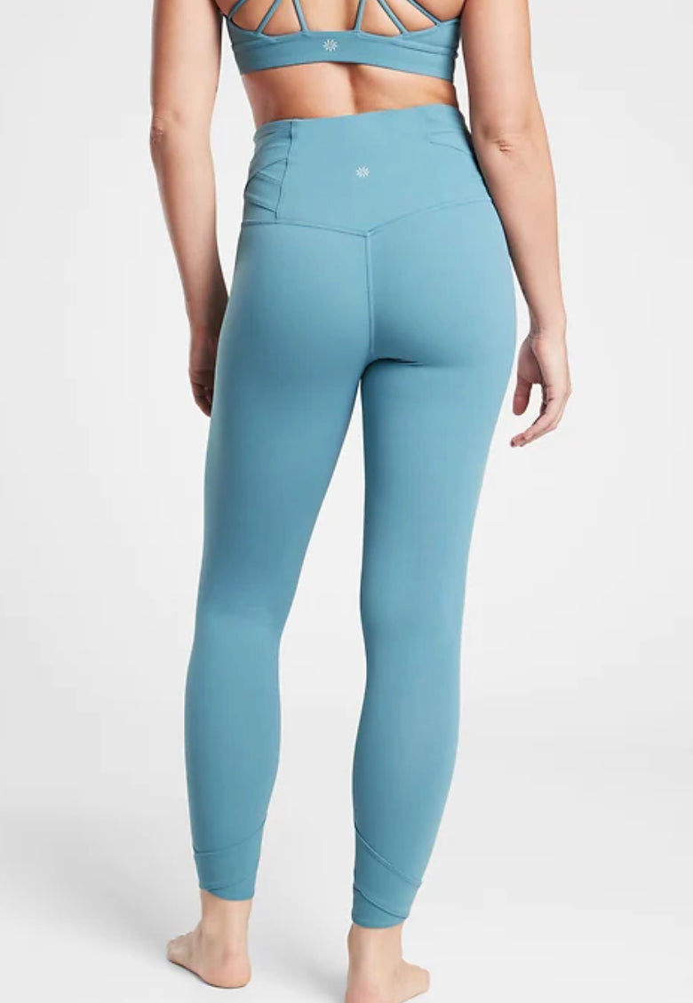 Athleta Elation Pirouette 7/8 Tight, Riviera Blue, XS A10