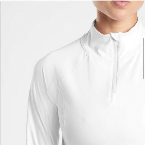 ATHLETA Whittier Peak Half Zip, 2X, White New! B10