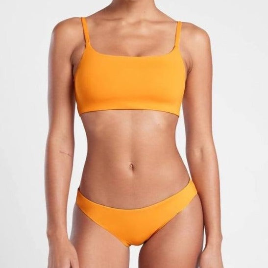 ATHLETA Scoop Bikini D-DD Top & Bottom, Abyssinian Yellow –  Activejoyboutique