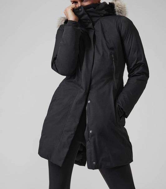 ATHLETA Outbound Parka, Black Large, New! B8