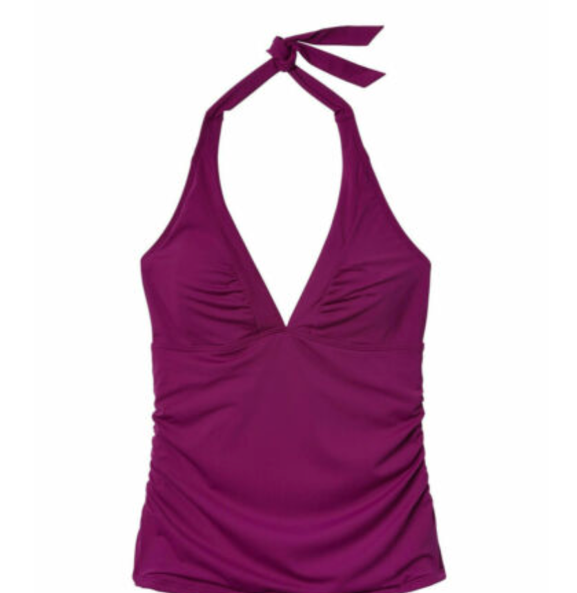 ATHLETA Shirrendipity Halter Tankini Top, Fuchsia, XS, New!, A5