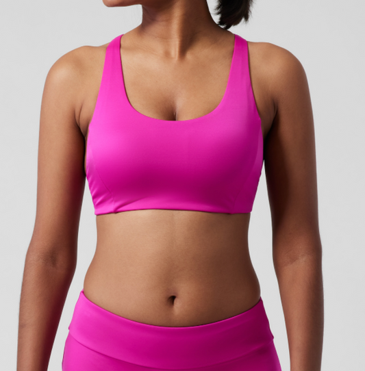 ATHLETA Malibu Bikini Top A-C & Cinch Full Bottom Medium, Pink, NEW! , A5