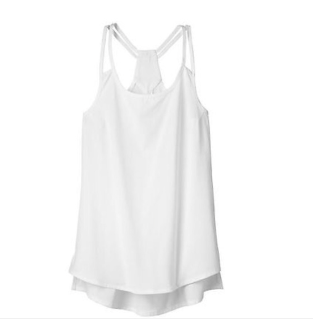 ATHLETA Go Time Tank, White Large NEW! (A2)