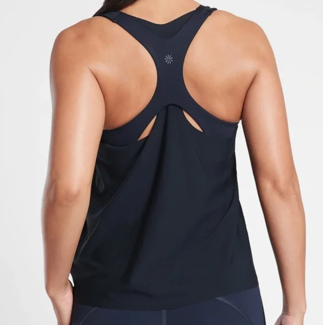 ATHLETA 2 In 1 Ultimate Support Top, Navy Blue, Medium NEW! (A2)