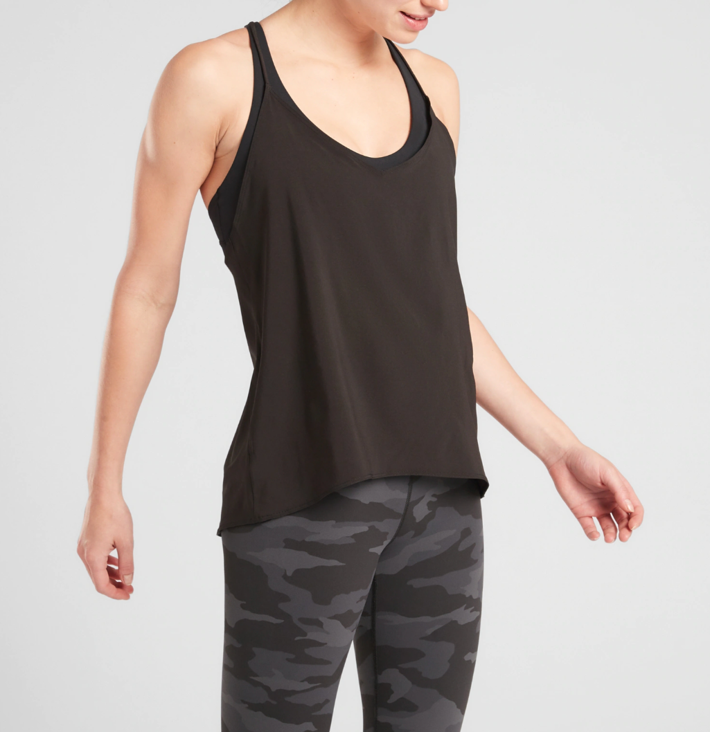 ATHLETA Solace Support Top, Black Medium NEW! (A2)