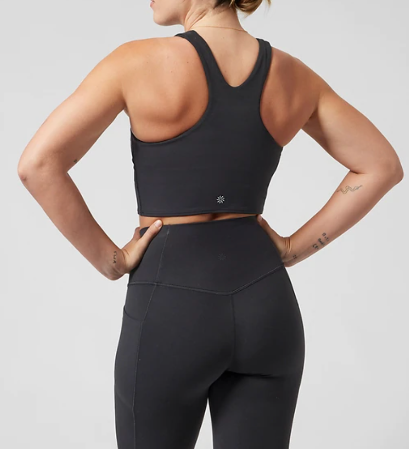 ATHLETA Conscious Crop In Powervita D-DD, Black A11