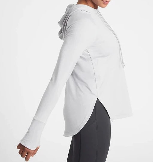 ATHLETA Uptempo Hoodie Sweatshirt, Grey Large New! B3