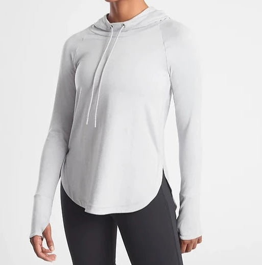 ATHLETA Uptempo Hoodie Sweatshirt, Grey Large New! B3