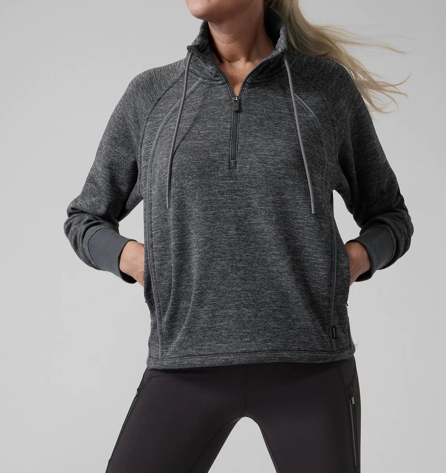 ATHLETA Altitude Sweatshirt, Grey Heather NWT XS B3