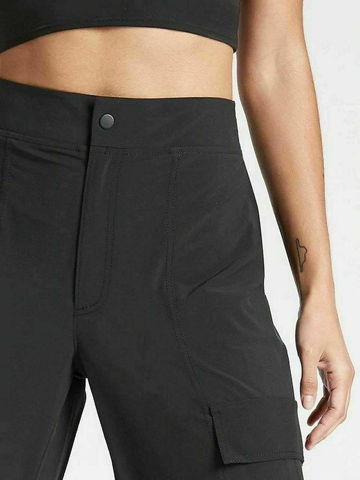 Athleta Women's Chelsea Cargo Lined Pant Black Size 0 NWT
