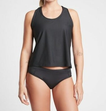 ATHLETA Cross Train Tankini Top, Large, Black, NEW!, A5