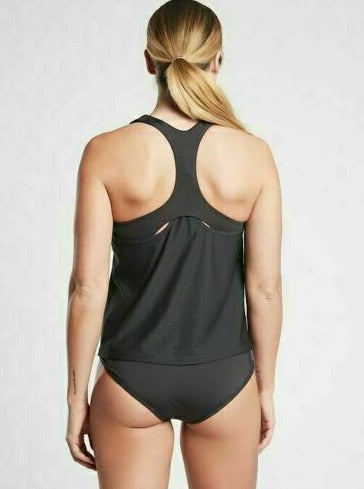 ATHLETA Cross Train Tankini Top, Large, Black, NEW!, A5