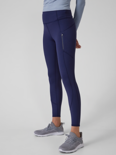 ATHLETA Rainier Tights, Dress Blue, 2X New! B10