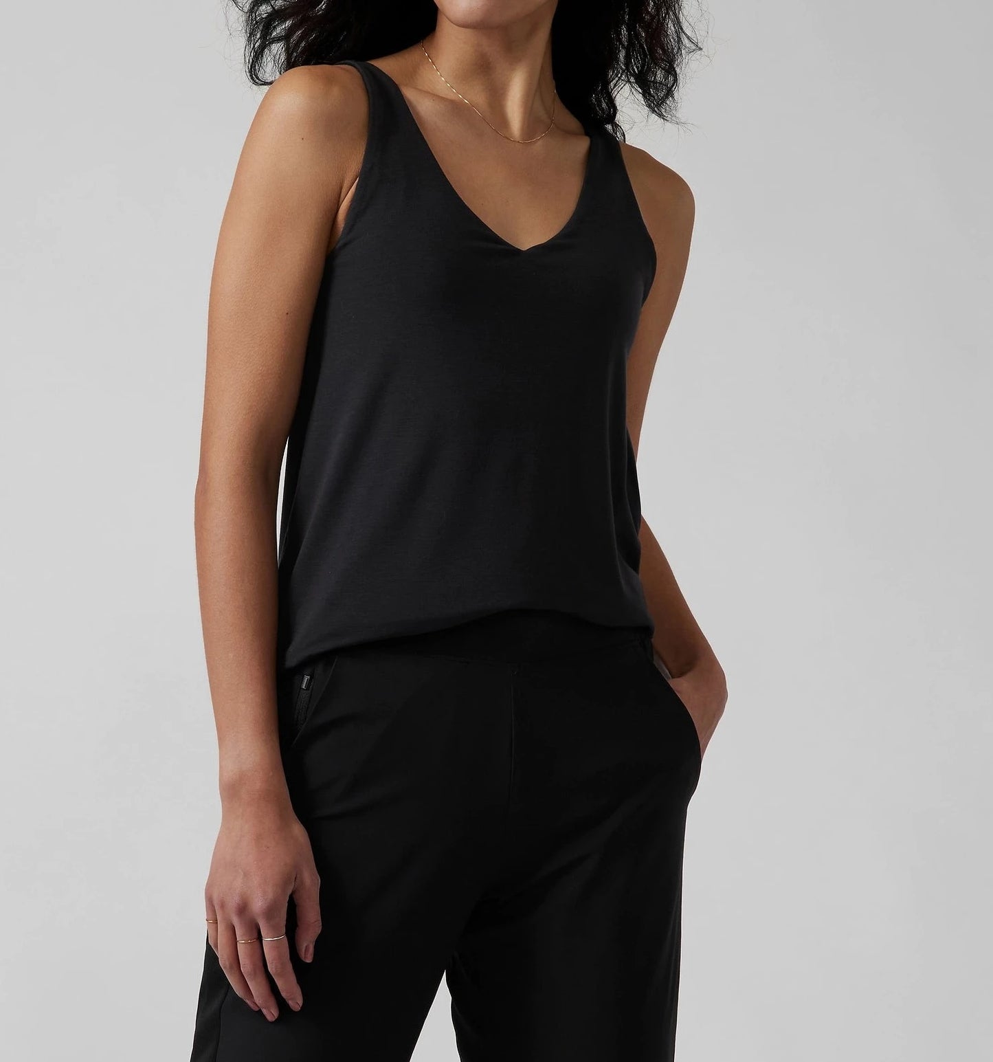 ATHLETA Essence Support Tank, Black Small NEW! (A2)