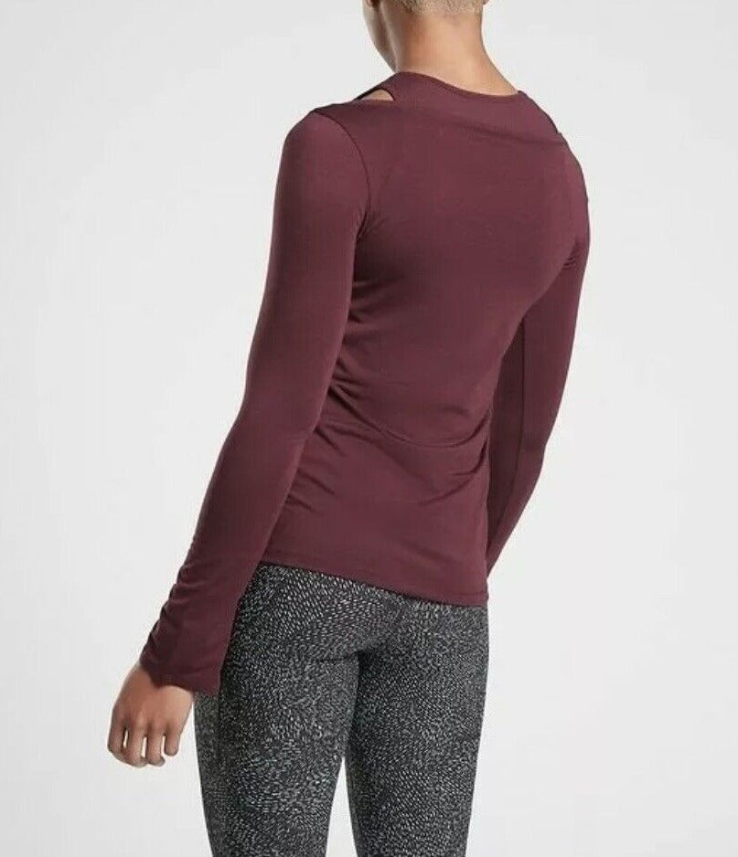 ATHLETA Essence Groove Top, Antique Burgundy