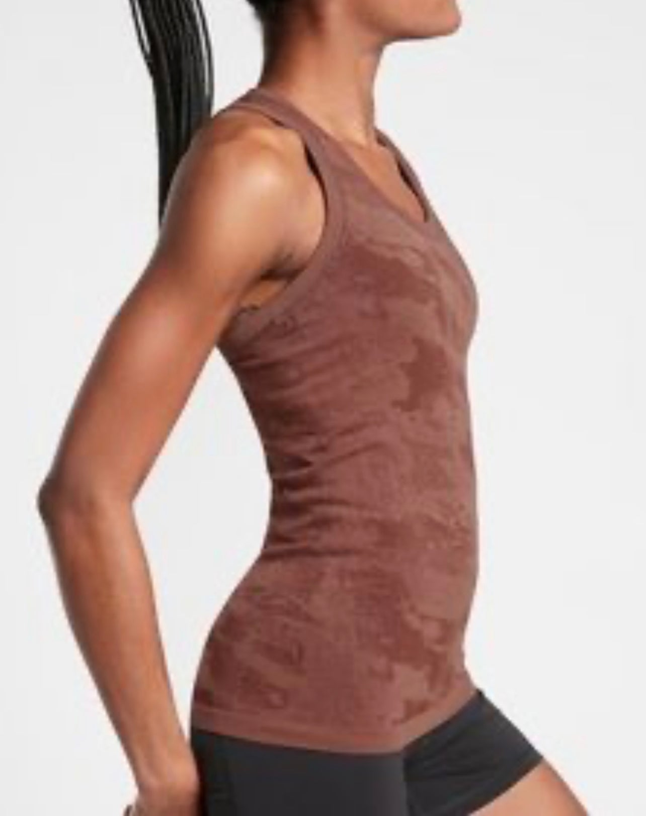 ATHLETA Momentum Tank Brown Camo, XL NEW! (A2)