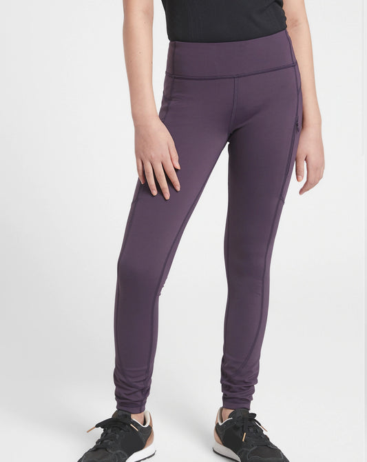 ATHLETA GIRL Snow Problem Tights Purple NEW! Large/12