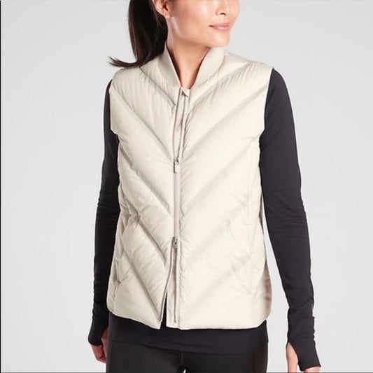 ATHLETA Inlet Vest, Birch Grey (Ivory)NEW! XL B5