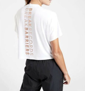 ATHLETA Legend Short Sleeve Tee, Bright White, Small NEW! A4