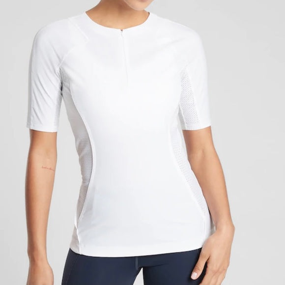 ATHLETA Pacifica II Tee, White Medium NEW! A4
