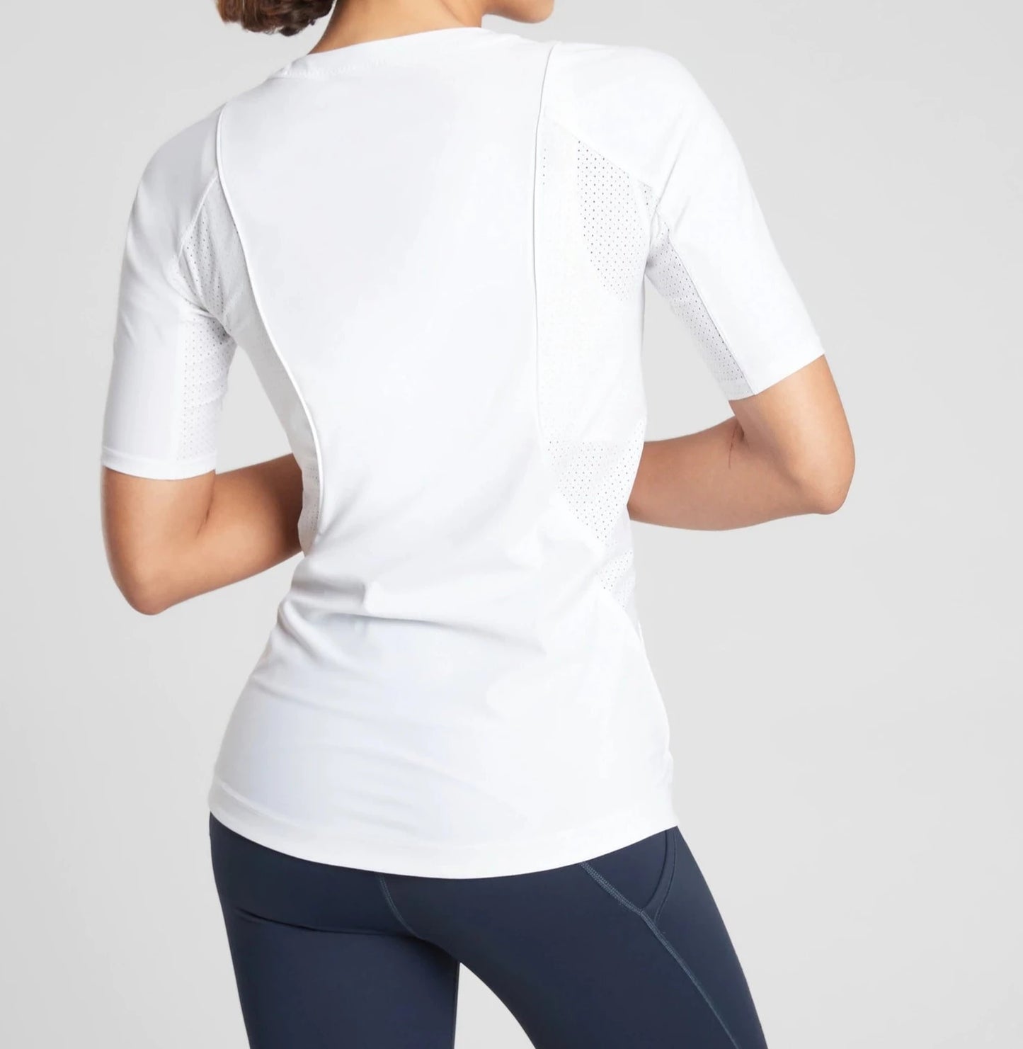 ATHLETA Pacifica II Tee, White Medium NEW! A4
