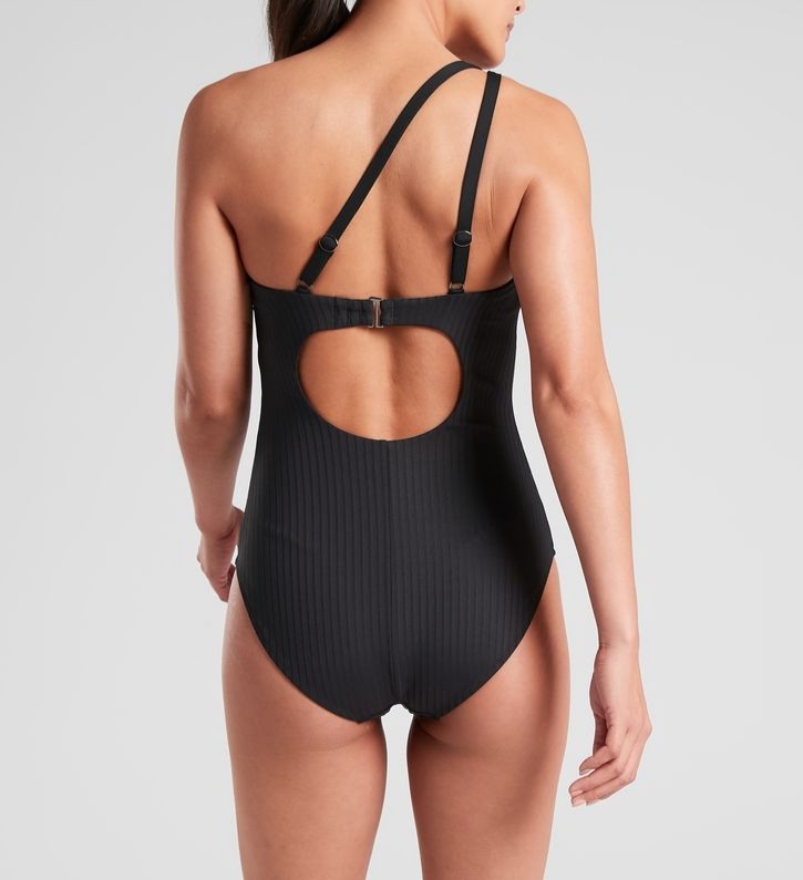 ATHLETA Rib Asym One Piece, XXS, Black, New!, A5