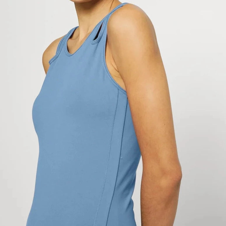 ATHLETA Shanti Asana Tank, Cottage Blue Small (A2)