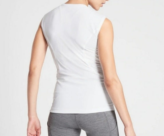 ATHLETA Pacifica II Tank, White XXS NEW! A4