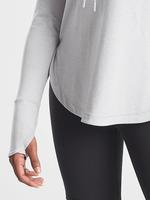 ATHLETA Uptempo Hoodie Sweatshirt, Grey Large New! B3