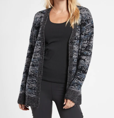 ATHLETA Westlake Merino Texture Cardigan Sweater, Medium, New! B1