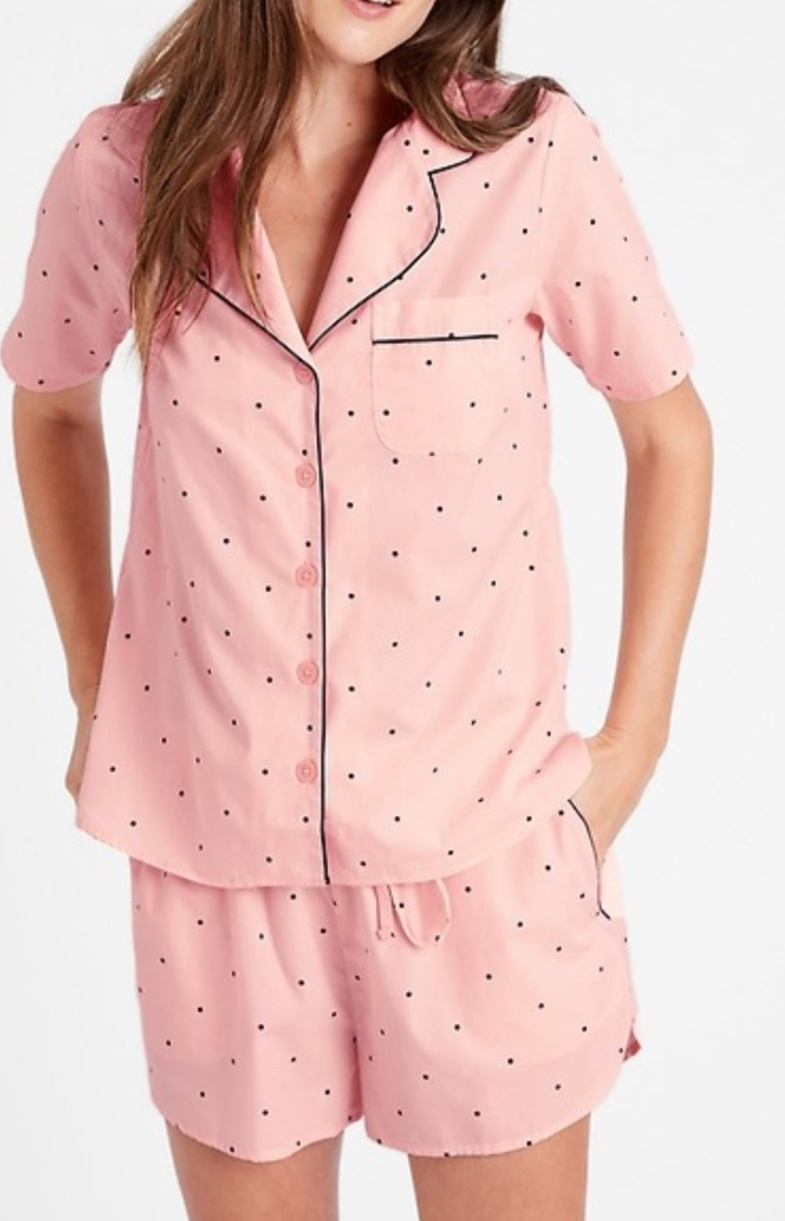 BANANA REPUBLIC Organic Cotton Luxe Poplin pajama short set
