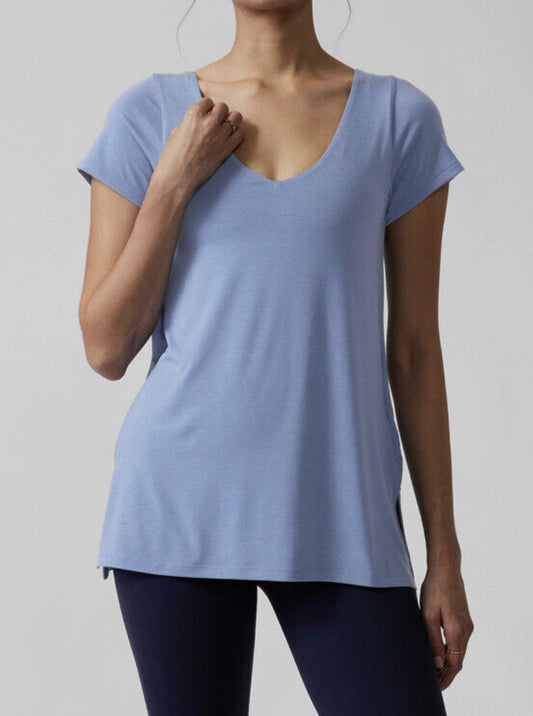 ATHLETA Essence Support Top, Medium Blue NEW! A4